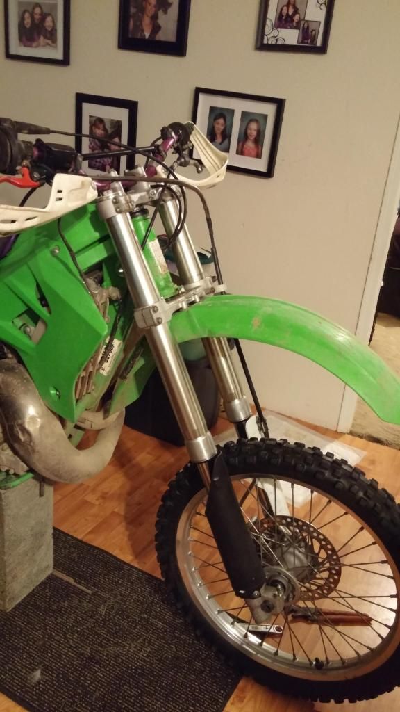 1995 cr125 fork swap!